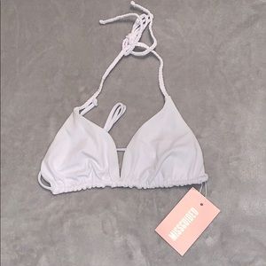 White Missguided bikini top